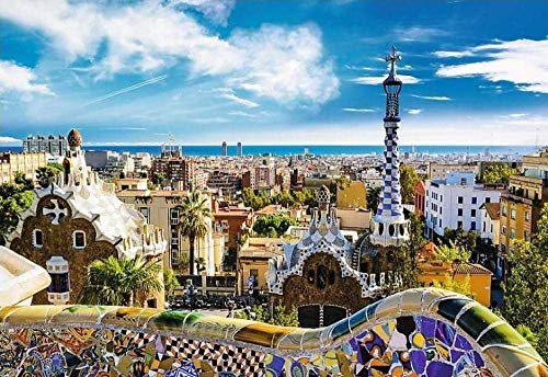 Jigsaw Puzzle 1000 Pieces Park Guell, Barcelona Adult Jigsaw Puzzle 1000 Pieces, Challenging Puzzle Game/Holiday Christmas 38 * 26cm Jigsaw Puzzle 1000 Pieces Park Guell, Barcelona Adult Jigsaw Puzzle 1000 Pieces, Challenging Puzzle Game/Holiday Christmas 38 * 26cm von TNTEVX