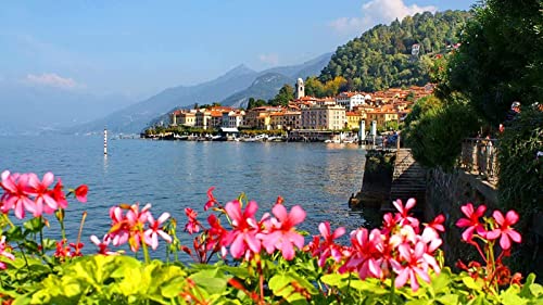 Jigsaw Puzzles 1000 Piece Italy Lake Como Mountain Town Wooden Assemdecoration for The Home Toy Game Gift Educational Toy for Kids and Adults38*26cm von TNTEVX