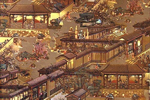 Jigsaw Puzzles Puzzle Qingming Shanghe Tu Bajun Xiongfeng Wood 1000 Pieces of The Famous Painting Puzzle Adult Toys 38x52CM von TNTEVX