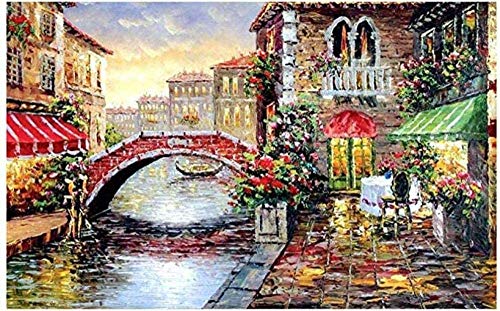 Puzzle 1000 Teile Erwachsene Kinder Bildung Klassisches DIY Spielzeug Spiel Geschenk Home Dekoration Schöne Brücke Puzzles für Erwachsene 26x38CM von TNTEVX