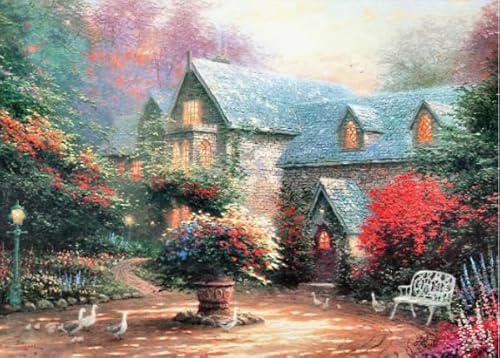 Puzzle 1000 Teile Landschaft Buntes Haus Kunstwerke Poster Holz Für Erwachsene Kinder Spiele Lernspielzeug Kx342Zy 26x38CM von TNTEVX