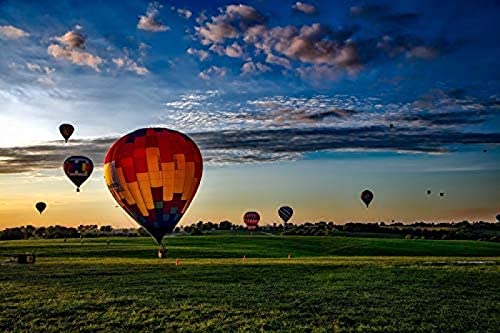 Puzzle 1000 Teile Prärie-Heißluftballon-Puzzle, Unmögliches Puzzle für Erwachsene und Kinder, zum Geburtstag, Erntedankfest, 38 x 52 cm von TNTEVX