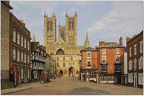 Puzzle 1000 Teile für Erwachsene, Lincoln, England – Historisches Stadt- und Kathedralen-Puzzle, Kunst-Wandbehang, Heimdekor-Puzzle, 50 x 70 cm von TNTEVX