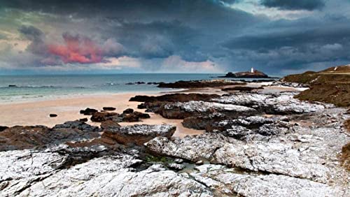 Puzzle 1000 Teile für Erwachsene, St. Ives Bay Lighthouse, Großbritannien, DIY-Raumdekoration, 75 x 50 cm, 26 x 38 cm von TNTEVX