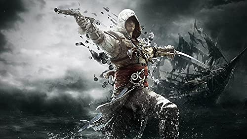 Puzzle 1000 Teile für Erwachsene Assassins Creed Pädagogisches intellektuelles Dekompressionsspielzeug Lustiges Familienspiel für Kinder Erwachsene Herausforderndes Puzzle Geschenk 38x52CM von TNTEVX