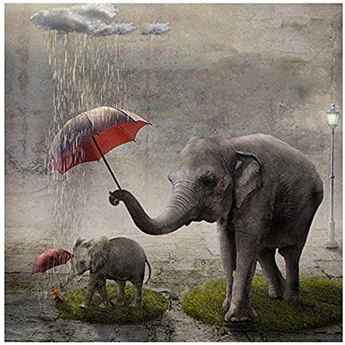 Puzzle 2000 Teile, für Erwachsene und Kinder, klassisches DIY-Spielzeug, Spiel, Geschenk, Heimdekoration, Regenelefant, Puzzle für Erwachsene, 70 x 100 cm von TNTEVX