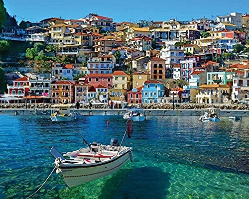 Puzzle 2000 Teile Griechenland Parga Puzzle für Erwachsene, Holzpuzzle, klassisches Lernspiel, Spielzeug für Zuhause, Chris, 70 x 100 cm von TNTEVX