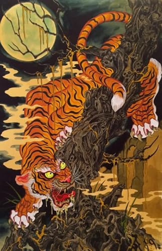 Puzzle 2000 Teile Japanisches Tiger-Kunstposter für Erwachsene Familienspiele Lernspielzeug Gt297Zw 70x100CM von TNTEVX