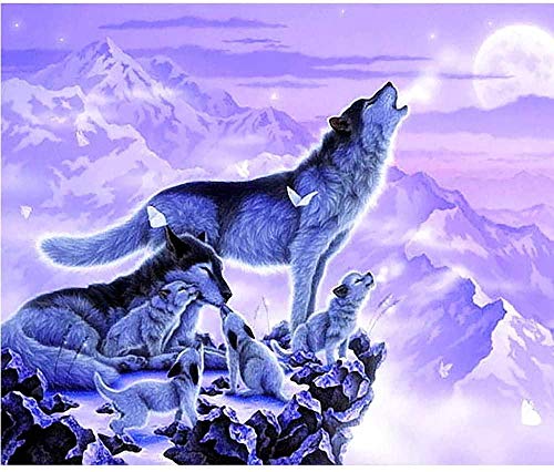 Puzzle für Erwachsene, 1000 Teile, Gemälde, Wolfsfamilie, Heimdekoration, Lernspielzeug, Dekompressionsspiel, Puzzle, Stichsägen, 50 x 70 cm von TNTEVX