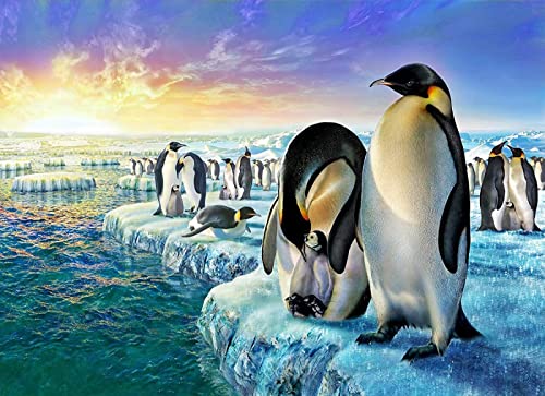 Puzzle für Erwachsene, 1000 Teile, Puzzles, Pinguin-Puzzle, Familiendekoration, 50 x 70 cm von TNTEVX