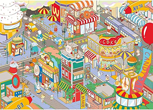 Puzzle für Erwachsene 2000 Teile Tierstadt-Puzzle DIY Familienspaß 2000 Teile Puzzlespiel 70x100CM von TNTEVX