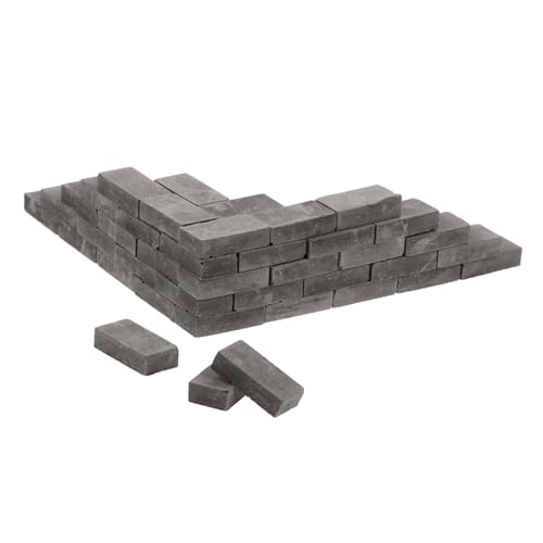 150 STK simulierter Ziegel Diorama-Steine Mini-Steineform Ziegel für London spaß bauernhofspielzeug scheibengardinen Mikro-Ornamente Bauernhof Spielzeug aus Ziegelsteinen Ton Grey TOBBOMEY von TOBBOMEY