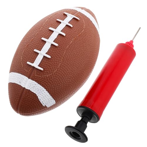 TOBBOMEY 1 Satz Aufblasbares Rugby- Fußball Spielzeugball Jugend Football PVC Football für Trainingsgeräte für aufblasbarer Ball Chocolate von TOBBOMEY