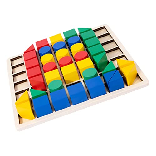 TOBBOMEY 1 Satz Baustein-Puzzle-Spielzeug Kleinkind rätsel Farbsortierspielzeug Kinderspielzeug Pädagogisches Spielzeug Kinder Puzzle Toys Lustiges Puzzle praktische Bausteine hölzern von TOBBOMEY