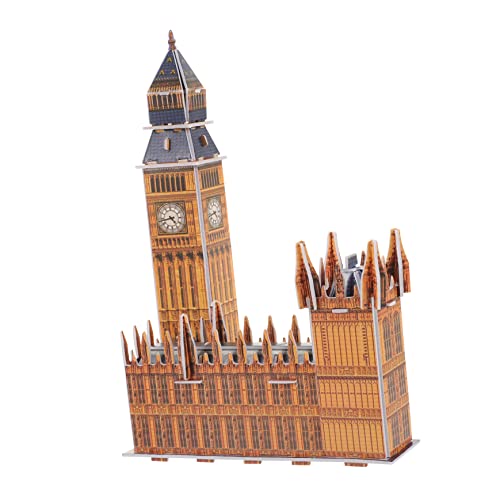 TOBBOMEY 1 Satz Big Ben-Puzzle Denksportaufgaben 3D-Puzzle für Kinder im Alter von 12 bis 14 Jahren kinderpuzzle DIY Puzzle interaktives Spielzeug Erwachsene rätseln Kinder 3D-Puzzle Papier von TOBBOMEY