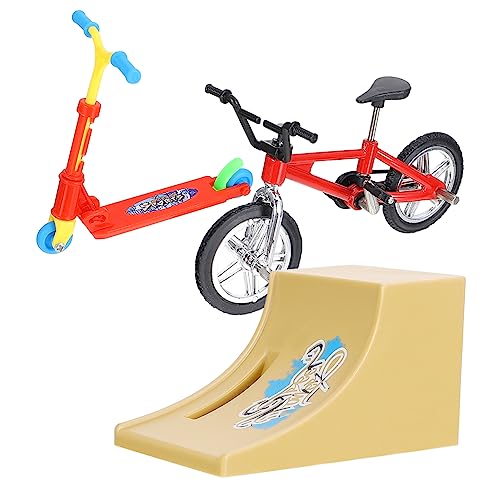 TOBBOMEY 1 Satz Fingerrad Visier-Sonnenbrille Mini-griffbrettspielzeug Finger-Scooter-Spielzeug Mikrospielzeug Mikro Scooter Miniatur-Skateboard-Spielzeug Heimtrainer Rot Aluminiumlegierung von TOBBOMEY