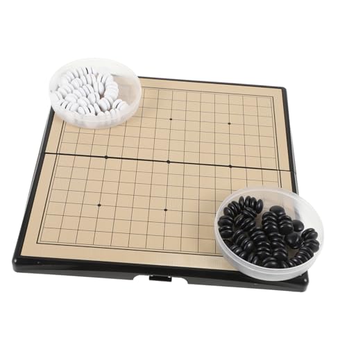 TOBBOMEY 1 Satz Gehen Sie Zum Backgammon-Set Brettspiele Schachbrett Magnetisch Gehen Spiel Gehen Chinesen Gehen Magnetisches Brettspiel Tragbares Schach Chinesische Spiele MDF von TOBBOMEY