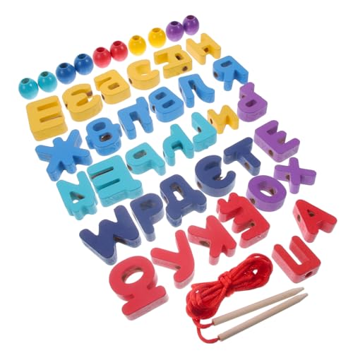 TOBBOMEY 1 Satz Lernspielzeug für Kinder Russisches Alphabet Kinder holzspielzeug schulm Spielzeug zur Alphabeterkennung Lernspielzeug für 1 Jahr Babyspielzeug Puzzle-Spielzeug für Kinder von TOBBOMEY