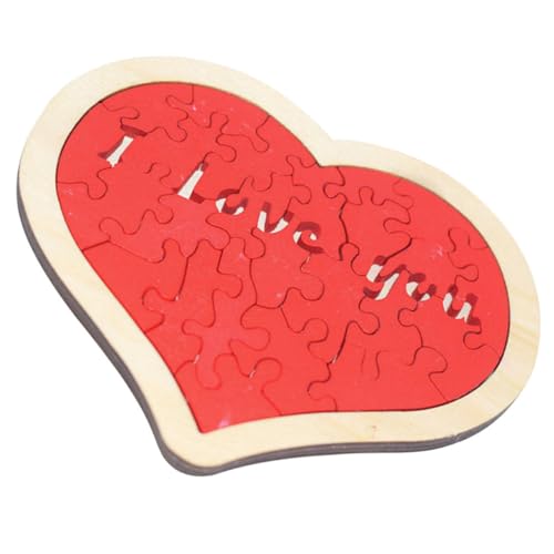 TOBBOMEY 1 Satz Liebesrätsel Kinder Puzzle kinderpuzzle Kinder laubsäge Valentine Presents Liebesherz-Puzzle Herz-Puzzle-Spielzeug Holzpuzzle für Kleinkinder Lernspielzeug aus Holz hölzern von TOBBOMEY