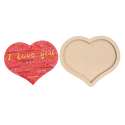 TOBBOMEY 1 Satz Liebesrätsel Lernspielzeug Für Kleinkinder Geschenkaustausch Zum Valentinstag Spielspielzeug Für Kleinkinder Kinderspielzeug Pädagogisches Puzzle Puzzlematte Hölzern von TOBBOMEY