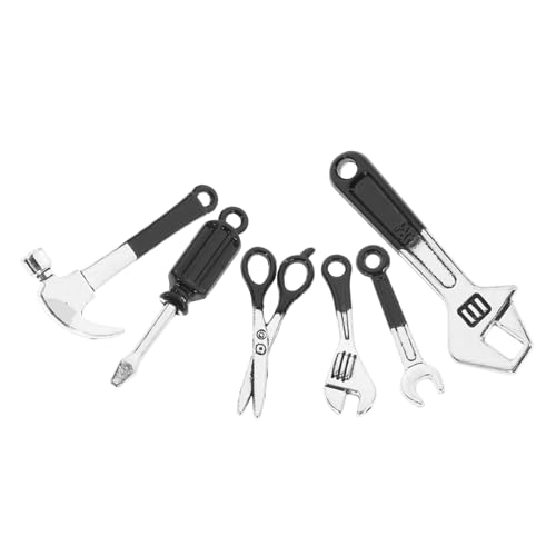 TOBBOMEY 1 Satz Miniaturwerkzeug Kinderspielzeug Puppe für Mädchen Zubehör Maschine Mini-Werkzeuge für Mini- Werkzeuge Mini-Tool-Ornamente Mini-Sachen Eisen Black von TOBBOMEY