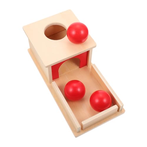 TOBBOMEY 1 Satz Montessori Lehrmittel Babyspielmatte Aus Schaumstoff Sortieren -spielstift Besetztes Brett Für Kleinkinder Rätsel Babyspielzeug Rot Hölzern von TOBBOMEY