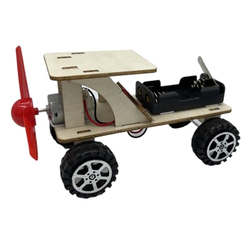 TOBBOMEY 1 Satz Offroad-automodell DIY Zusammengebautes Spielzeug DIY-montagespielzeug Windbetriebenes Auto DIY-ingenieurexperimente Spielzeug Für Wissenschaftliche Experimente Holz von TOBBOMEY