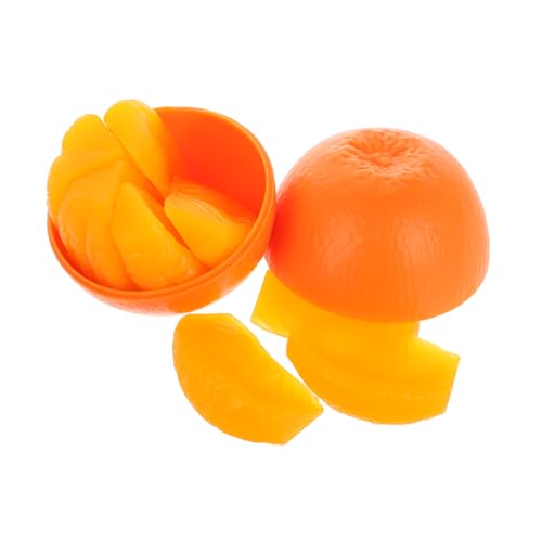 TOBBOMEY 1 Satz Orangefarbenes Kinderpuzzle Montessori-fruchtspielzeug-Puzzle Spielzeugkinder Orangefarbenes Zusammengebautes Spielzeug Lernpuzzle Für Kinder Kunststoff Kunststoff von TOBBOMEY