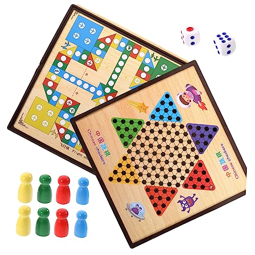 TOBBOMEY 1 Satz Partyschachspielzeug Schachspiele Für Kinder Tischschachspielzeug Brettspiele Fliegendes Schachspielzeug Chinesisches Fliegendes Schach Schachbrettspielzeug Hölzern von TOBBOMEY