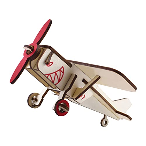 TOBBOMEY 1 Satz Segelflugzeug Puzzlematte Flugzeug Bildungsmodell Handgefertigtes Zusammengebautes Flugzeugmodell 3D-Puzzle Für Holzpuzzle Handwerk Hölzern Beige von TOBBOMEY