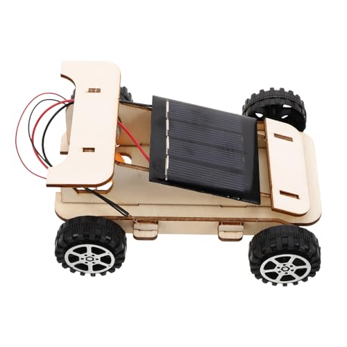 TOBBOMEY 1 Satz Solarauto Kinderrätsel Lernspielzeug Für Kinder DIY Solarmotor-Spielzeug Autospielzeug Puzzle-Spielzeug Solarbetriebenes Spielzeugset Solarmotor-kit Kinderspielzeug Holz von TOBBOMEY