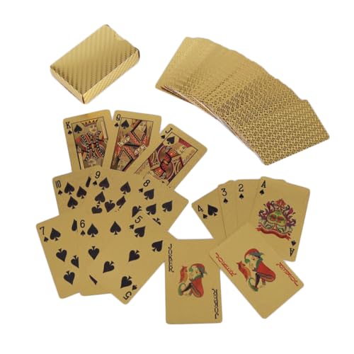 TOBBOMEY 1 Satz Unterhaltung Spiel Jumbo Inhaber Gold pokerkarten Playing Cards Poker Deck Poker Sets Deck of Cards Poker Cards von TOBBOMEY