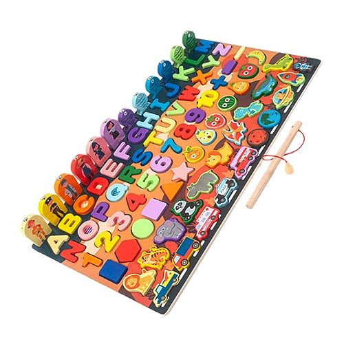 TOBBOMEY 1 Satz kinderpuzzle Zahlen-Puzzle-Brett Denksportblock Gehirnspielzeug Pädagogisches Spielzeug Kinder Puzzle Früherziehungsspielzeug Baustein der Früherziehung hölzern Colorful von TOBBOMEY