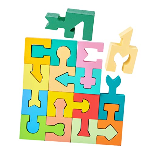 TOBBOMEY 1 Set Formpassende Blöcke Puzzle Kinderspielzeug Puzzle Kinderspielzeug Frühlernspielzeug Kind Geometrie Spielzeug Kind Lernspielzeug Kinder Blockspielzeug Form Kognitives von TOBBOMEY