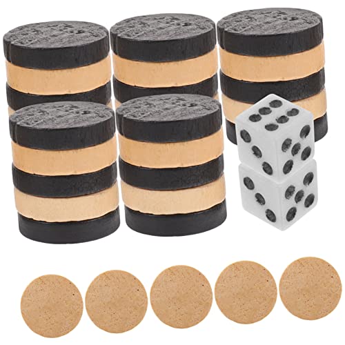 TOBBOMEY 1 Stück Schachfiguren Crokinole-brettspiel Ersatzspielchips Backgammon-spielsteine Spielchips Spielen Backgammon-zubehör Brettspiele Chinesisches Schach Dame Brettspiel Holz von TOBBOMEY