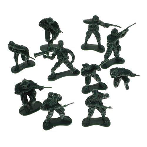 TOBBOMEY 100 Stück grüne Soldaten-Spielzeuge aus Kunststoff Armee-Figuren Action-Figuren Spielzeug-Set für Jungen und Mädchen von TOBBOMEY