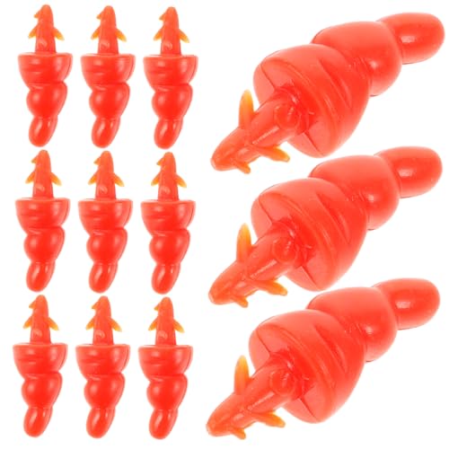 TOBBOMEY 100St Schneemann-Nasenspielzeug handgemachte DIY-Nase für Schneemann Plastikspielzeug Feiertagsdekoration Winterbasteln dekorativer Zirkus handgemachtes Herstellungsmaterial Orange von TOBBOMEY