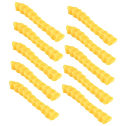 TOBBOMEY 10St gefälschte Pommes Frites realistisches Huhn Pommes frittes Hühnchen Pommes Pommes-Modell mockin ziernieten realistisches Essen gefälschte Lebensmittel realistisch PVC Yellow von TOBBOMEY