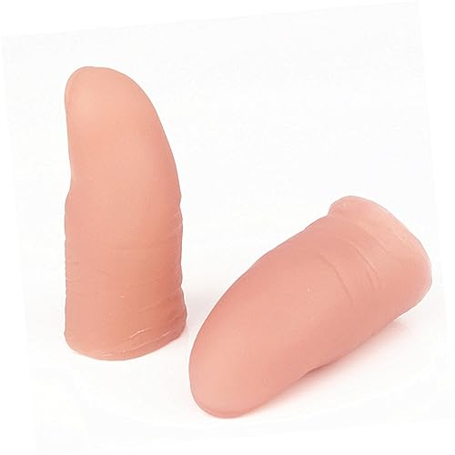 TOBBOMEY 10St gefälschter Finger Streichspielzeug Finger falscher Finger zusammenklappbare kopfhörertasche Trick Fake Finger gelnägel Nails simulierte Fingerstützen gefälschte Fingerstützen von TOBBOMEY