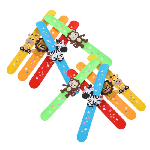 TOBBOMEY 10St jungle party kinderparty mitgebsel handgelenksbandage Lustige Armbänder funny Hase matschig Aufkleber Sortiment an Schlagarmbändern Party-Slap-Bands Kieselgel von TOBBOMEY