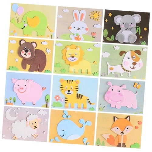 TOBBOMEY 12 Blatt Teiliges Eva Tierpuzzle für Bunte Lernspielzeuge mit Abgerundeten Kanten Fördert Logisches Denken Feinmotorik und Hand Auge koordination DIY Bastelmaterial für Jungen und TOBBOMEY 12 Blatt Teiliges Eva Tierpuzzle für Bunte Lernspielzeuge mit Abgerundeten Kanten Fördert Logisches Denken Feinmotorik und Hand Auge koordination DIY Bastelmaterial für Jungen und von TOBBOMEY