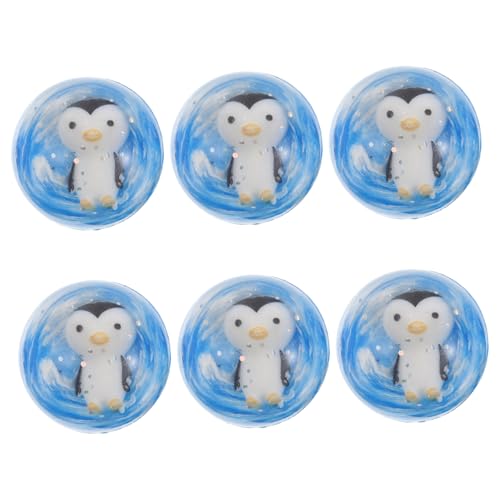 TOBBOMEY 12 Stk Pinguin-Hüpfball für Kindergeburtstag Pinguin Geschenkideen Gummiball pinguin Medusa-Statue Hüpfbälle Masse Butadienkautschuk Sky-blue von TOBBOMEY