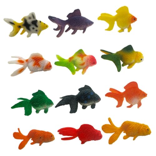 TOBBOMEY 12 Stück Teiliges Goldfisch Modellset aus PVC Realistische Mini Meeresbewohner Kinderfreundliches Lernspielzeug zur Aquarium Deko Farblich Zufällige Auswahl Langlebig und Sicher TOBBOMEY 12 Stück Teiliges Goldfisch Modellset aus PVC Realistische Mini Meeresbewohner Kinderfreundliches Lernspielzeug zur Aquarium Deko Farblich Zufällige Auswahl Langlebig und Sicher von TOBBOMEY