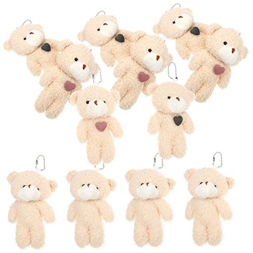 TOBBOMEY 12st Teddybär-Puppe Plüschbären Stofftiere Plüschbär-schlüsselanhänger Bären-partydekoration Partygeschenke Tragen Mini-plüsch-bären-schlüsselanhänger Abschluss Bär Pp Baumwolle von TOBBOMEY