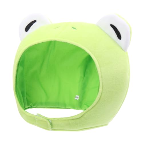 TOBBOMEY 1Stk Frosch Kapuzenmütze Frosch Stirnband Hüte Frosch Mütze grünes Outfit Performance-Hut lustiger hut handsense Leichtgewichtiger Hut Foto-Requisiten Kopfbedeckung Hut Stoff Green von TOBBOMEY