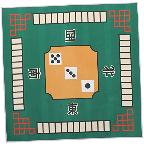 TOBBOMEY 1Stk Tischtuch Japanisches Mahjong Mahjong-Cover in quadratischer Form Western-Mahjong-Spielmatte Dominotisch Spieltisch Poker tischdecke Gaming pad Mahjong-Matte Pokermatte Green von TOBBOMEY