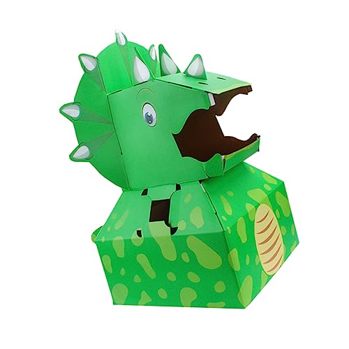 TOBBOMEY 1stk Dinosaurier-Modell Dinosaurier-kostüm-Outfit Entwicklungsspielzeug Dinosaurier-karton Dino Kleidung Selber Machen Dinosaurier-kostüm Verkleiden Montage Karton Green Papier von TOBBOMEY