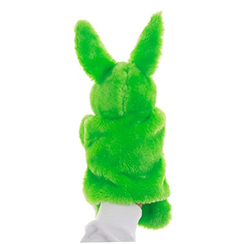 TOBBOMEY 1stk Geschichte Marionetten Hase Handpuppe Kuscheltier Hase Aus Plüsch Hasenspielzeug Für Kinder Flauschige Kuscheltiere Plüschhandpuppen Puppenspielsets Themberchaud-plüsch Green von TOBBOMEY