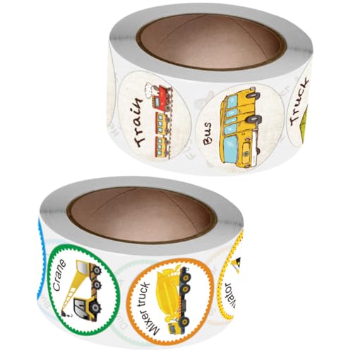 TOBBOMEY 2 Rollen Fahrzeug Motiv Belohnungssticker Selbstklebend für Schüler Sichere Kanten Kreatives Geschenk Praktische Sticker für Schule und Motivation TOBBOMEY 2 Rollen Fahrzeug Motiv Belohnungssticker Selbstklebend für Schüler Sichere Kanten Kreatives Geschenk Praktische Sticker für Schule und Motivation von TOBBOMEY