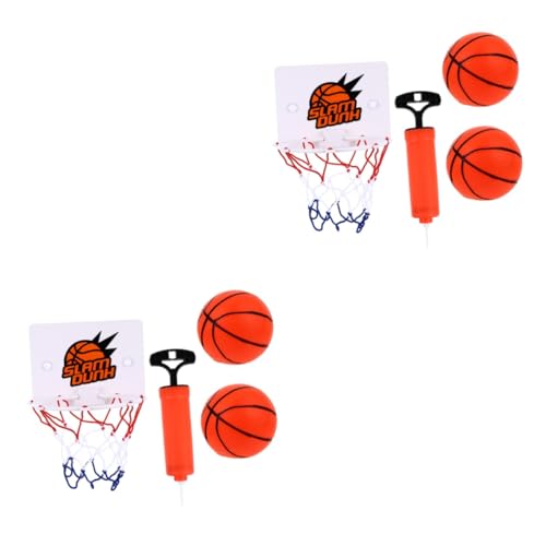 TOBBOMEY 2 Sätze Basketball-übungsspielzeug Mini-Spielzeug Basketball Drinnen Basketballkorb Drinnen Basketballkorb Für Kinder Mini-basketballbretter Indoor-basketballkorb Plastik von TOBBOMEY